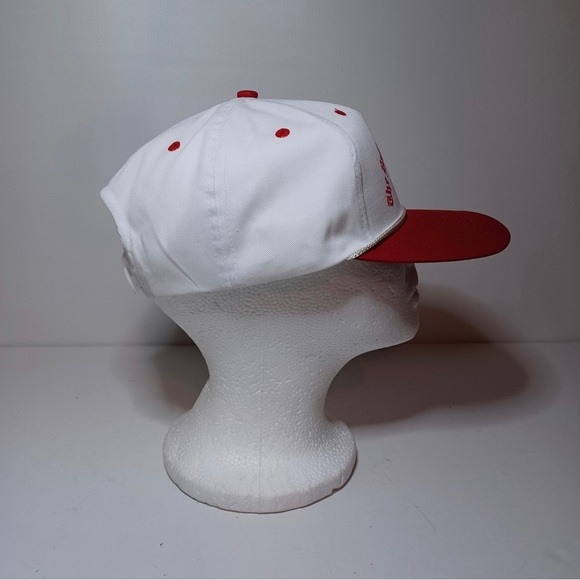 Vintage The Dallas Morning News Promotional Snap Back Trucker Hat White / Red - Picture 3 of 6
